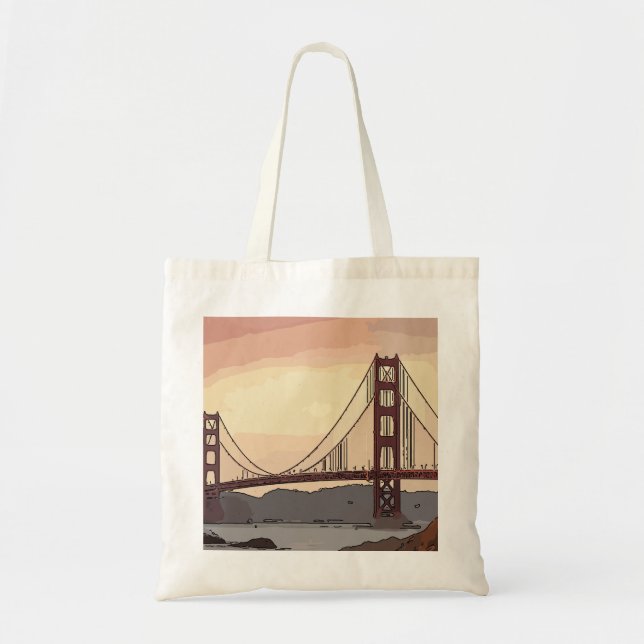 Golden Gate Bridge San Francisco California Tote Bag (Front)
