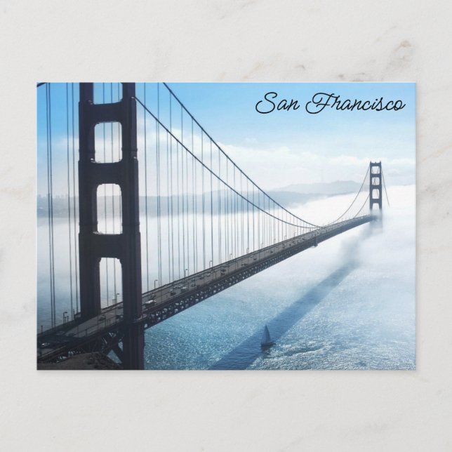 Golden Gate Bridge San Francisco California Travel Postcard (Front)