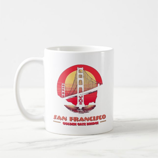 Golden Gate Bridge San Francisco California USA Coffee Mug (Left)
