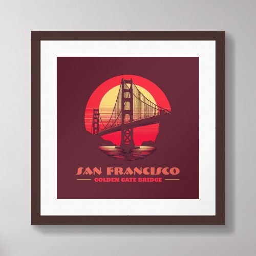 Golden Gate Bridge San Francisco California USA Framed Art