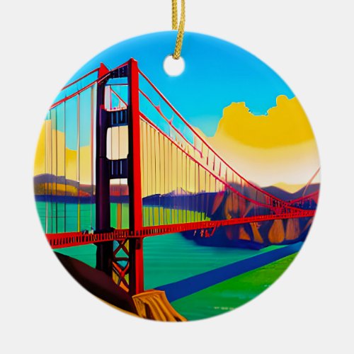 Golden Gate Bridge San Francisco   Ceramic Ornament