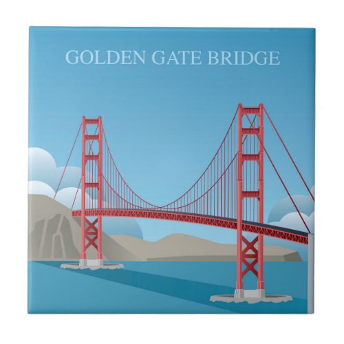 Golden Gate Bridge  San Francisco Ceramic Tile