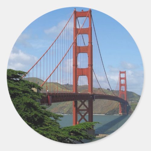 Golden Gate Bridge San Francisco Classic Round Sticker