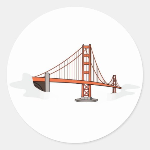 Golden Gate Bridge   San Francisco Destination Classic Round Sticker