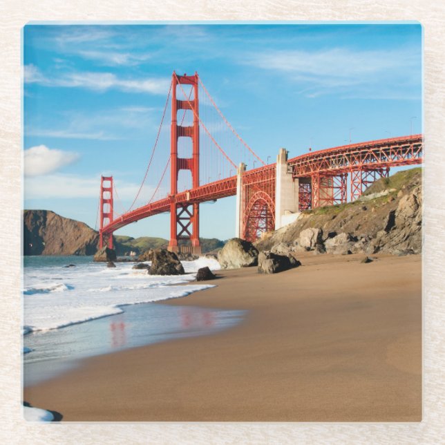 Golden Gate Bridge | San Francisco Glass Coaster (Front)