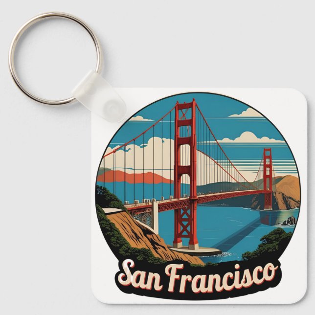 Golden Gate Bridge San Francisco Keychain (Front)