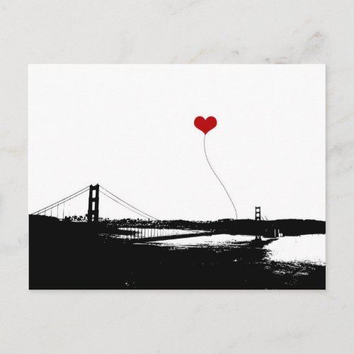 Golden Gate Bridge San Francisco Lovers Postcard