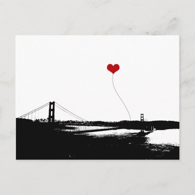 Golden Gate Bridge San Francisco Lover's Postcard (Front)