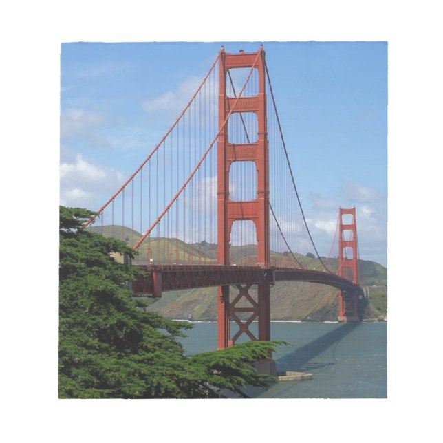 Golden Gate Bridge, San Francisco Notepad (Front)