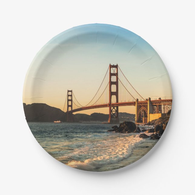 Golden Gate Bridge, San Francisco Paper Plates (Front)