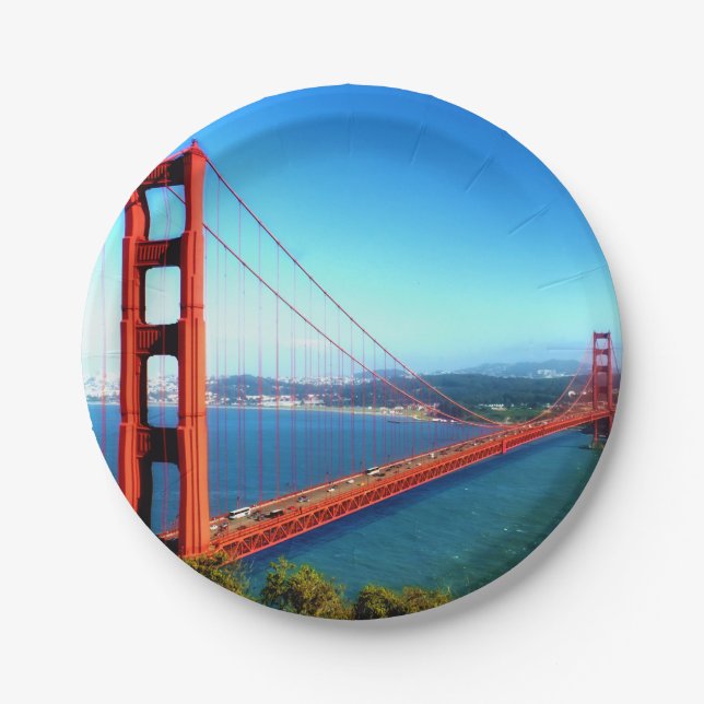 Golden Gate Bridge - San Francisco Paper Plates (Front)