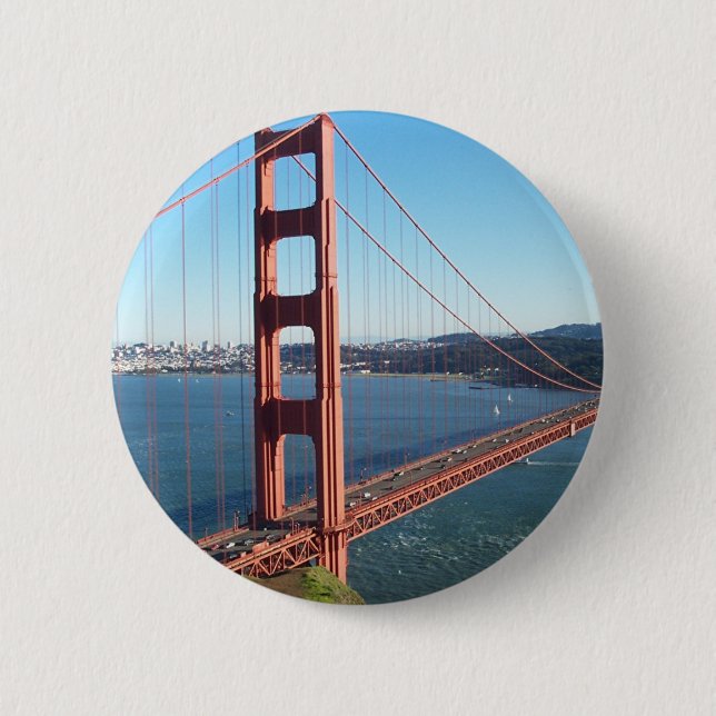 Golden Gate Bridge, San Francisco Pinback Button (Front)
