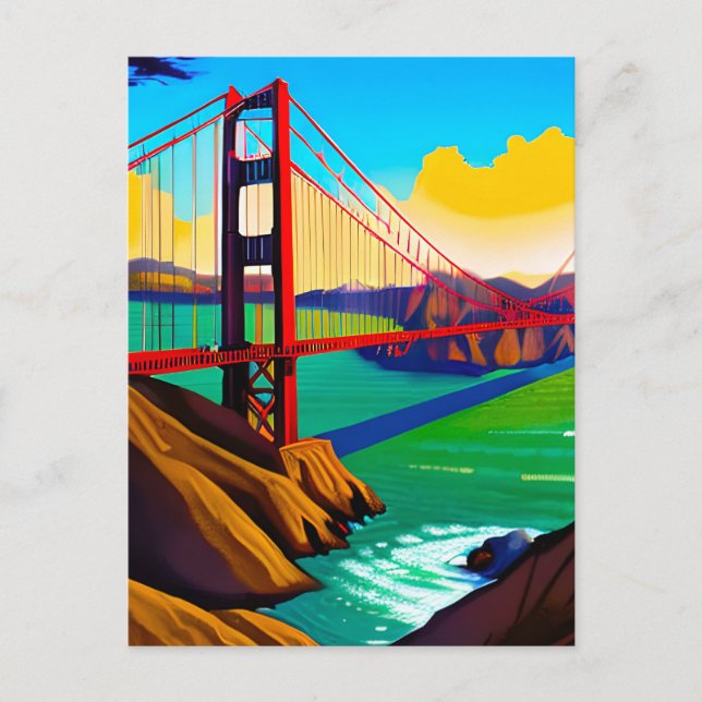 Golden Gate Bridge, San Francisco Postcard (Front)