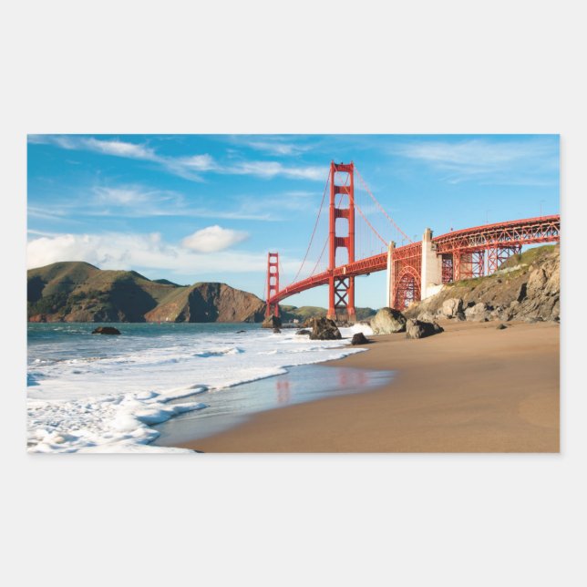 Golden Gate Bridge | San Francisco Rectangular Sticker (Front)