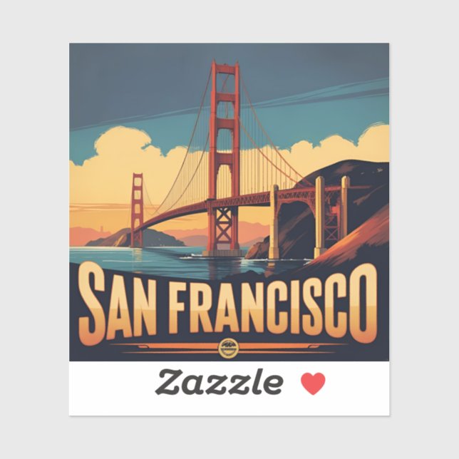 Golden Gate Bridge San Francisco Sticker (Sheet)