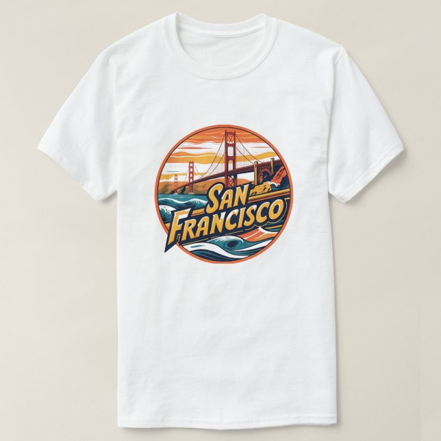 Golden Gate Bridge San Francisco T-Shirt (Design Front)