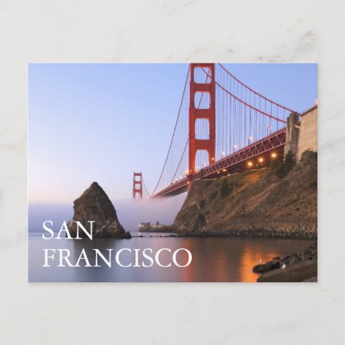 Golden Gate Bridge  San Francisco Thank You Postcard