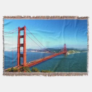 Golden Gate Bridge - San Francisco Throw Blanket