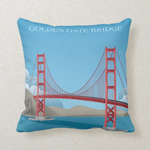 Golden Gate Bridge   San Francisco Throw Pillow