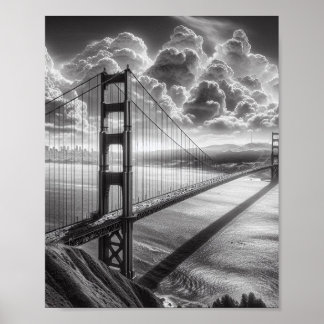 Golden Gate Bridge San Francisco Travel Art Poster