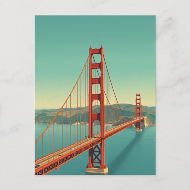 Golden Gate Bridge San Francisco Vintage Travel Postcard (Front)