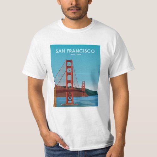 Golden Gate Bridge San Francisco Vintage Travel T_Shirt