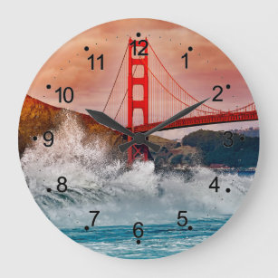 Golden Gate Bridge San Francisco Wall Large Clock