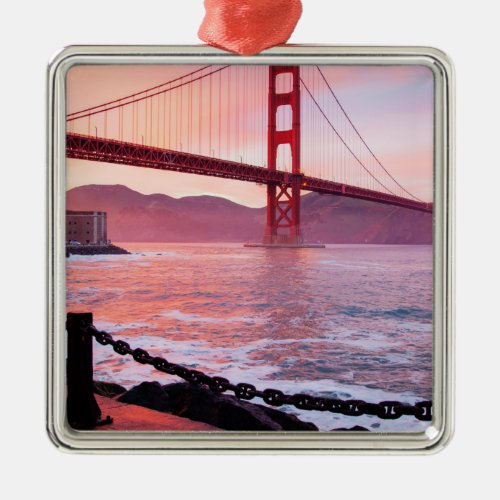Golden Gate Bridge scenic photograph Metal Ornament