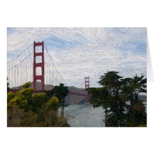 Golden Gate Bridge Sketch Version (Front Horizontal)