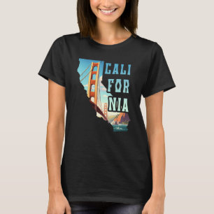 Golden Gate Bridge Souvenir San Francisco Map of C T-Shirt