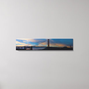 Golden Gate Bridge Sunset Panorama Canvas Print