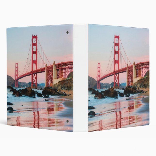 Golden gate bridge throw pillow 3 ring binder (Background)