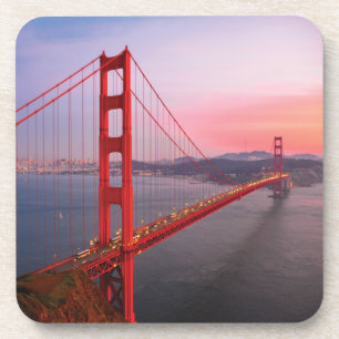 Golden gate bridge throw pillow beverage coaster