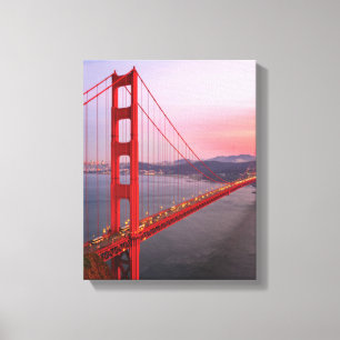 Golden gate bridge throw pillow canvas print