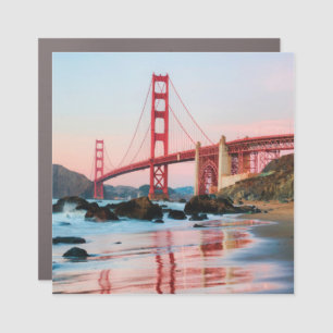 Golden gate bridge throw pillow car magnet