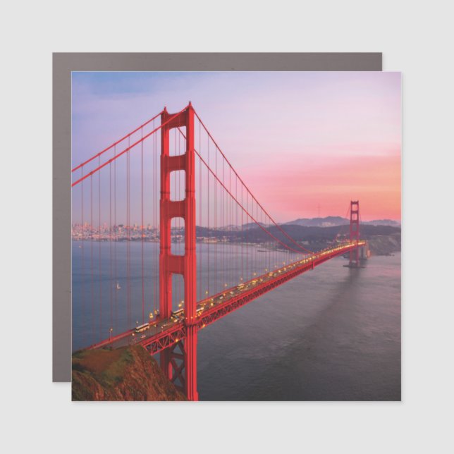 Golden gate bridge throw pillow car magnet (Front)