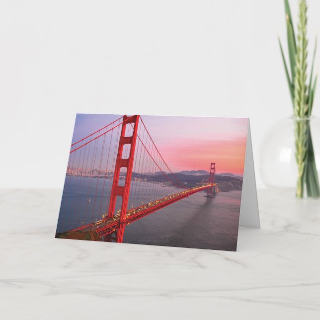 Golden gate bridge throw pillow card (Front)