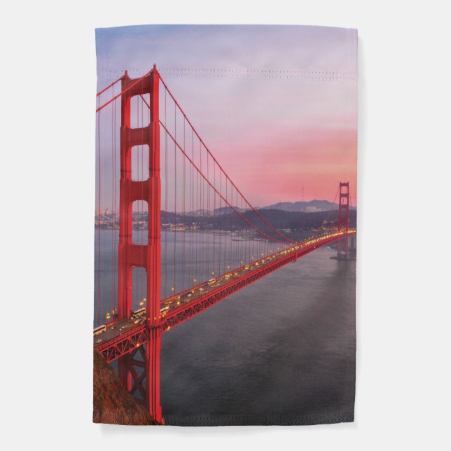 Golden gate bridge throw pillow garden flag (Front)