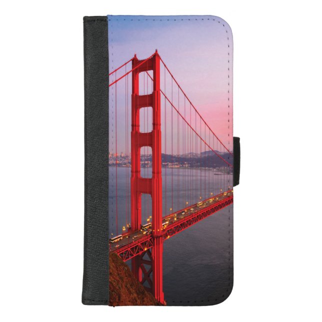 Golden gate bridge throw pillow iPhone wallet case (Front)