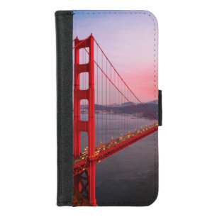 Golden gate bridge throw pillow iPhone 8/7 wallet case