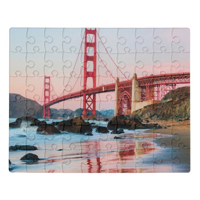 Golden gate bridge throw pillow jigsaw puzzle (Puzzle Horizontal)