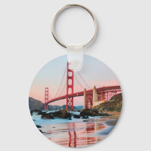 Golden gate bridge throw pillow keychain