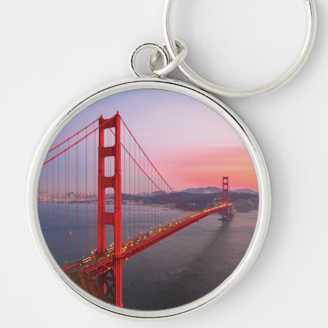 Golden gate bridge throw pillow keychain (Front)