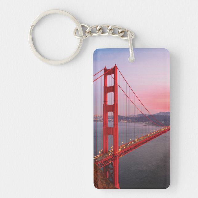 Golden gate bridge throw pillow keychain (Front)