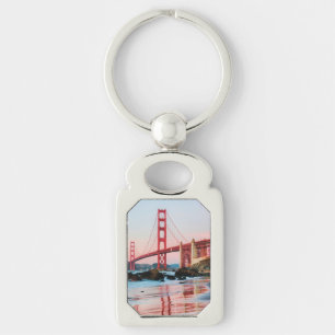 Golden gate bridge throw pillow keychain