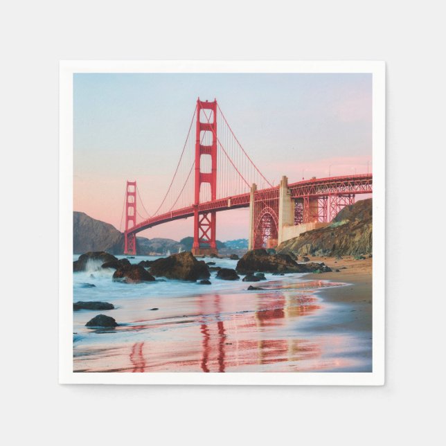 Golden gate bridge throw pillow napkins (Front)