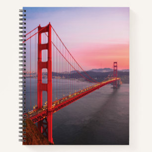 Golden gate bridge throw pillow notebook