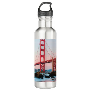 Golden gate bridge throw pillow stainless steel water bottle