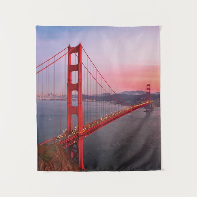 Golden gate bridge throw pillow tapestry (Front)