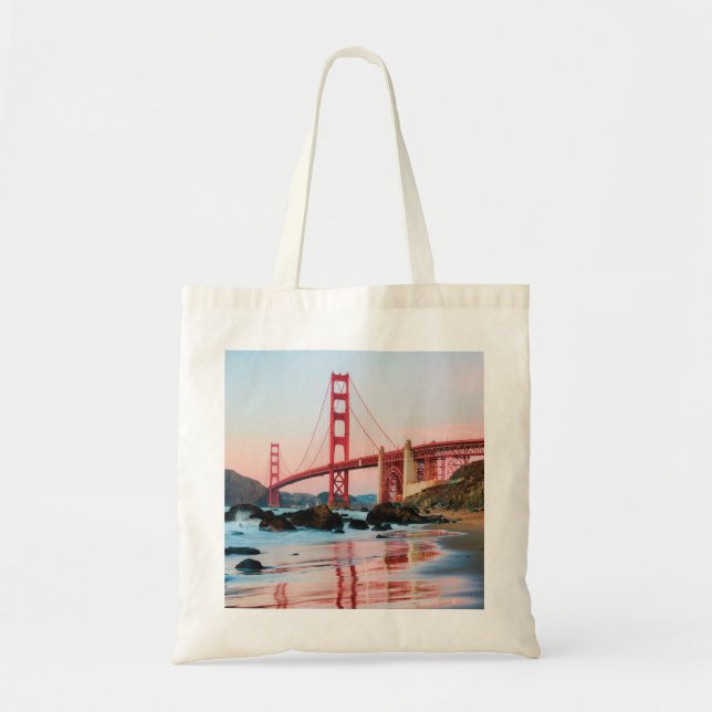 Golden gate bridge throw pillow tote bag (Front)